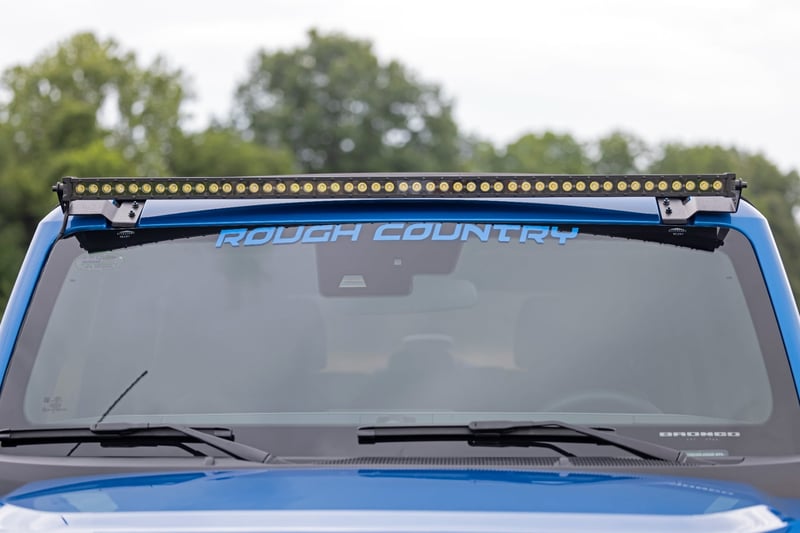 RC LED Light Kit | Upper Windshield | 50" Spectrum Single Row | Ford Bronco (21-26) (manufacturer page)