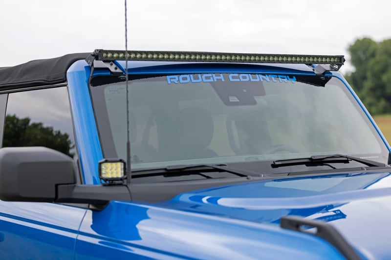 RC LED Light Kit | Upper Windshield | 50" Spectrum Single Row | Ford Bronco (21-26) (manufacturer page)
