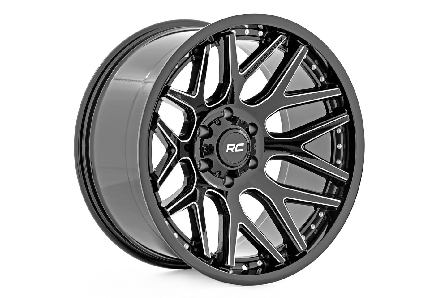 Rough Country 95 Series Wheel | Machined One-Piece | Gloss Black | 20x10 | 5x5 | -19mm - RC Wheels (Image 1 of 6)