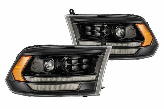 ARex (PRO-Series) Halogen Headlights: Dodge Ram (09-18) (19+ HD Look) - Alpha-Black (Set) - Headlights (Image 1 of 6)