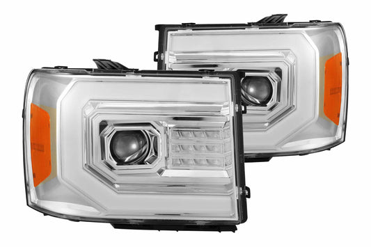 ARex (PRO-Series) Halogen Headlights:: GMC Sierra (07-13) - Chrome (Set) - Headlights (Image 1 of 6)
