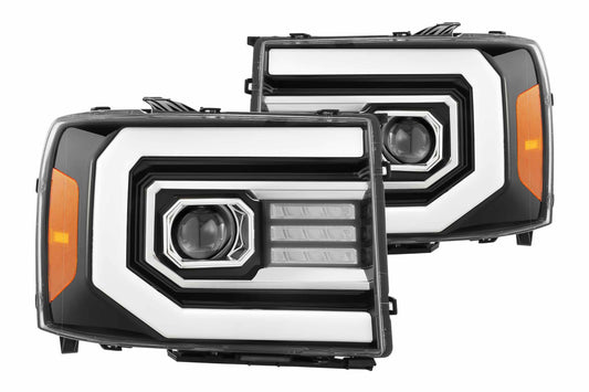 ARex (PRO-Series) Halogen Headlights: GMC Sierra (07-13) - Jet Black (Set) - Headlights (Image 1 of 6)