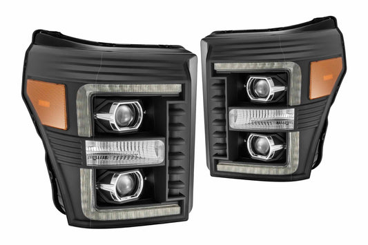 ARex (PRO-Series) Halogen Headlights: Ford Super Duty (11-16) - Black (Set) - Headlights (Image 1 of 6)