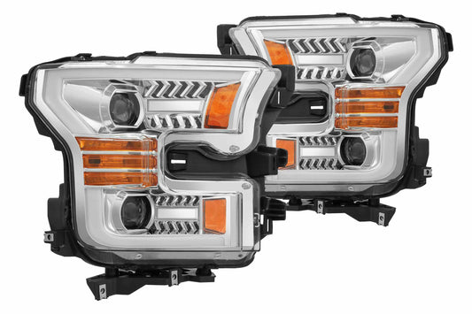 ARex (PRO-Series) Halogen Headlights:: Ford F150 (15-17) - Chrome (Set) - Headlights (Image 1 of 4)