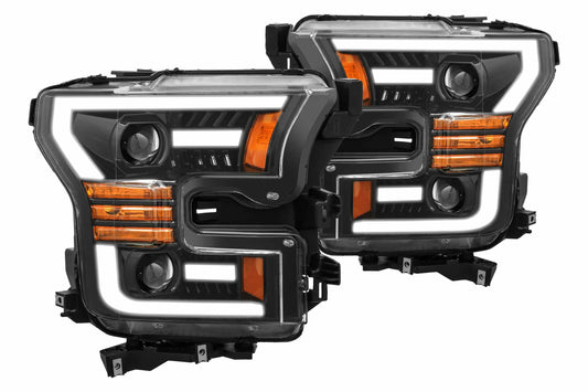 ARex (PRO-Series) Halogen Headlights: Ford F150 (15-17) - Jet Black (Set) - Headlights (Image 1 of 6)