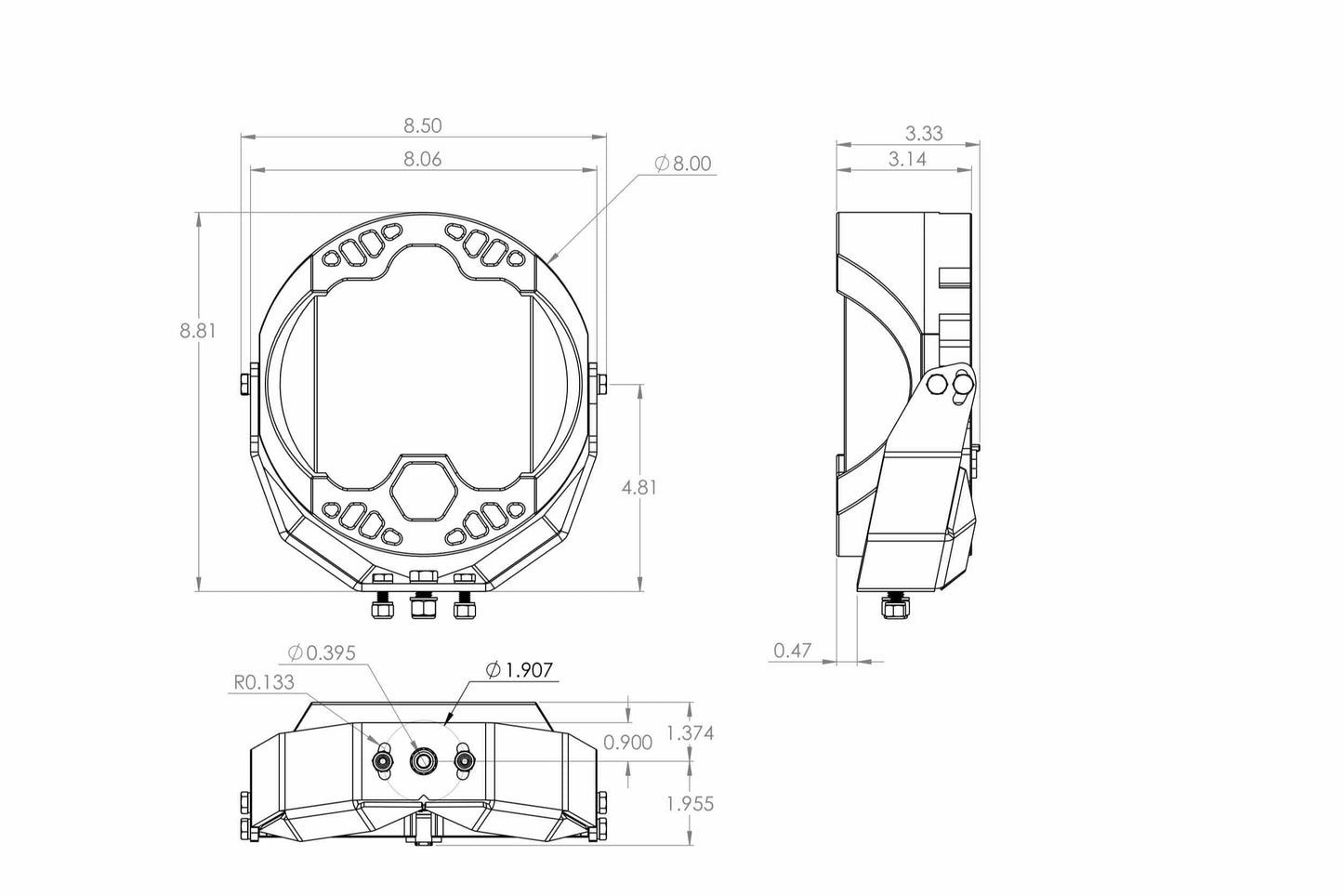 BD LP9 Racer Edition LED Pod: (Each / White / High Speed Spot Beam) - Off Road - Universal (Image 5 of 6)