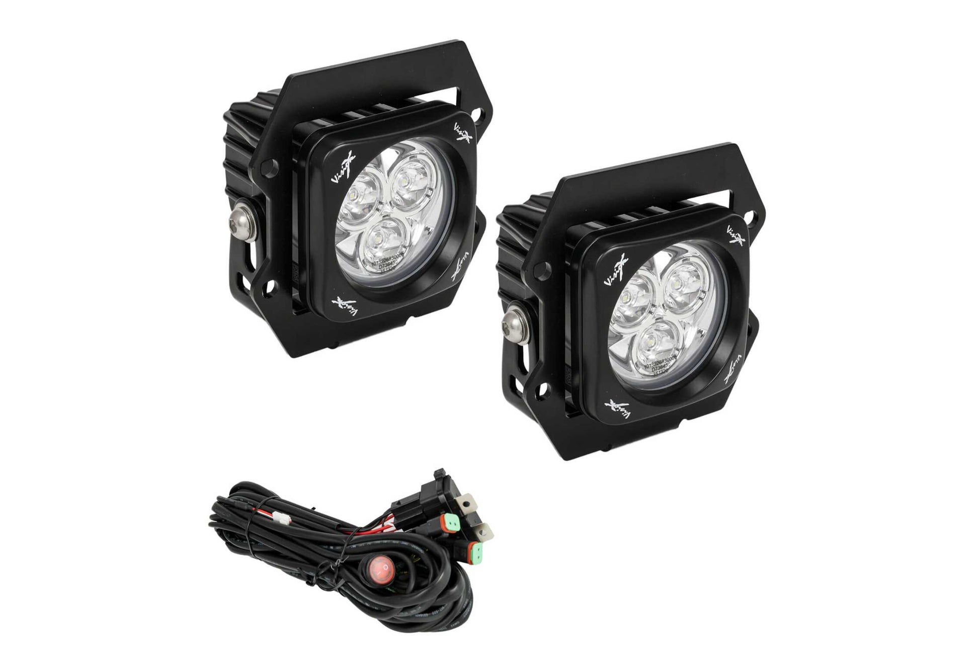 Vision X LED Fog Light System: Ford Ranger (19+) (2x Optimus Square Pods w/ Halo) - Off Road - Veh. Spec (Image 3 of 6)
