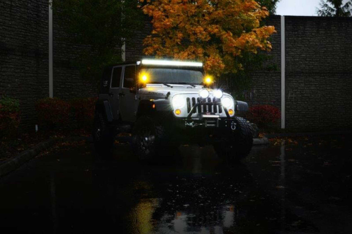 Vision X LED Headlights: Jeep Wrangler JK (07-16) (Set / 7in Round / Chrome / Amber Halo) - Headlights (Sealed Beam) (Image 5 of 6)