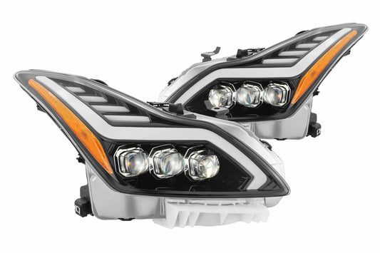 ARex Nova LED Headlights: Infiniti G37 / Q60 (08-15) - Gloss Black (Set) - Headlights (Image 1 of 6)