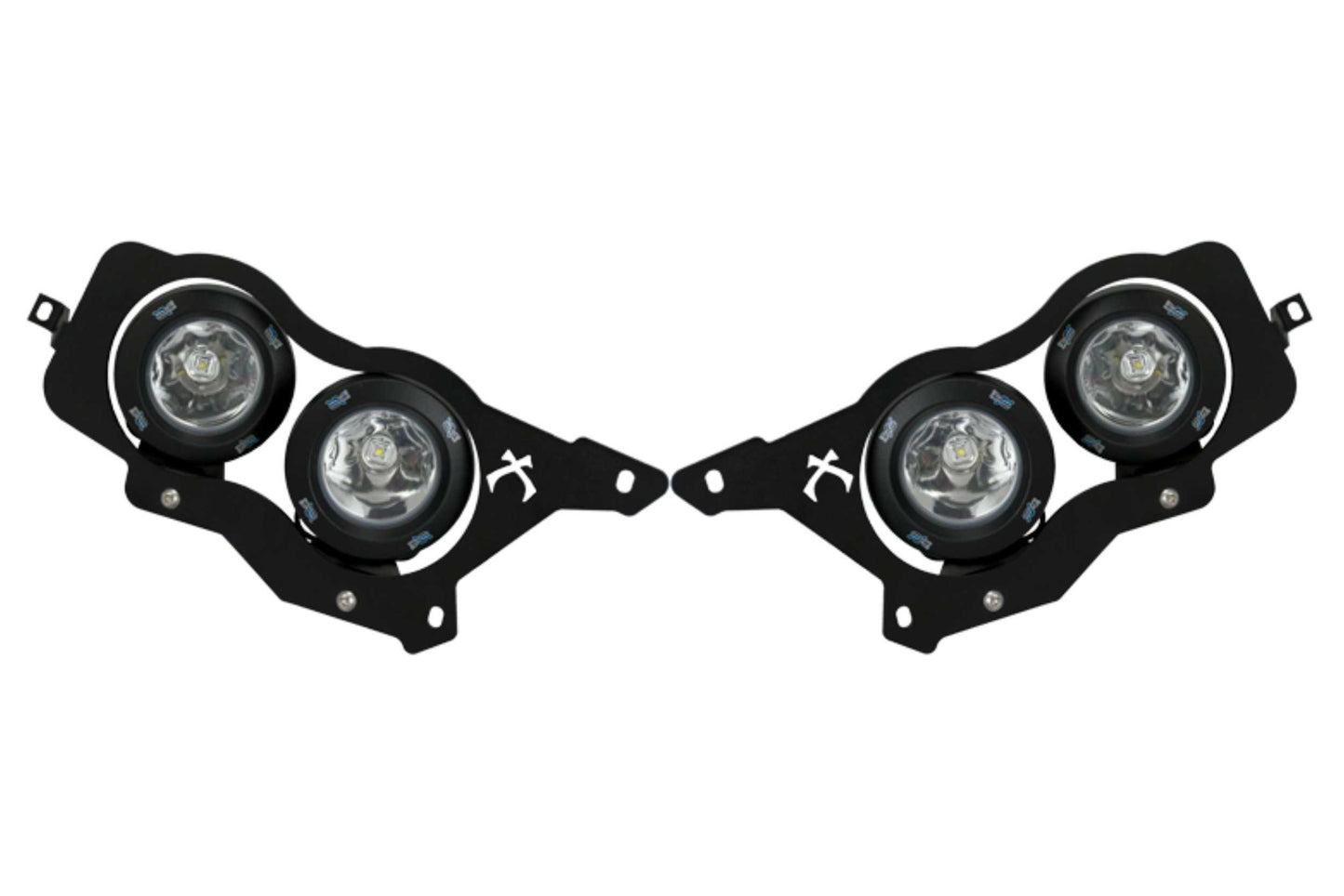 Vision X LED Headlights: Polaris RZR (14-16) (2x XIL-OPRH110 + 2x XIL-OPRH120 / Brackets / Wiring) - Off Road - Veh. Spec (Image 1 of 6)