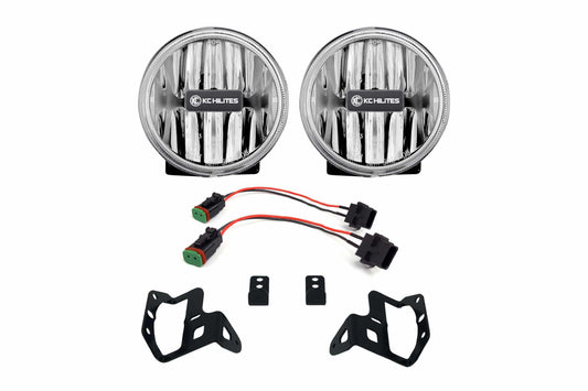 KC Gravity G4 Fogs: Wrangler JL (19+) (Set / White / Steel Bumper) - Fog Lights (Image 1 of 6)