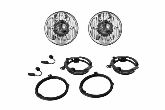 KC Hilites Gravity LED Pro Headlight: (7in for Jeep JL/JT / Pair) - Headlights (Sealed Beam) (Image 1 of 6)