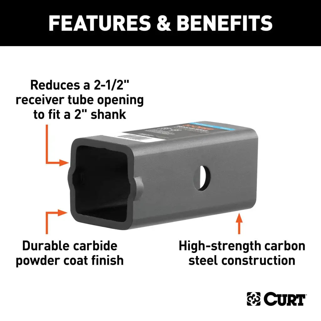 CURT 45405 Reducer Sleeve (2-1/2" to 2" Shank) - Image 3