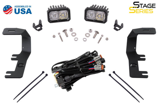 Stage Series 2in LED Ditch Light Kit for 2014-2019 Silverado/Sierra Sport White Combo - Off Road - Veh. Spec (Image 1 of 6)