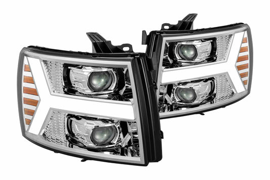 ARex Luxx LED Headlights: Chevrolet Silverado (07-13) - Chrome (Set) - Headlights (Image 1 of 4)
