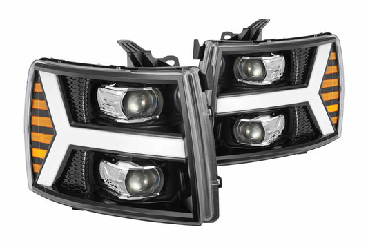 ARex Luxx LED Headlights: Chevrolet Silverado (07-13) - Gloss Black (Set) - Headlights (Image 1 of 5)