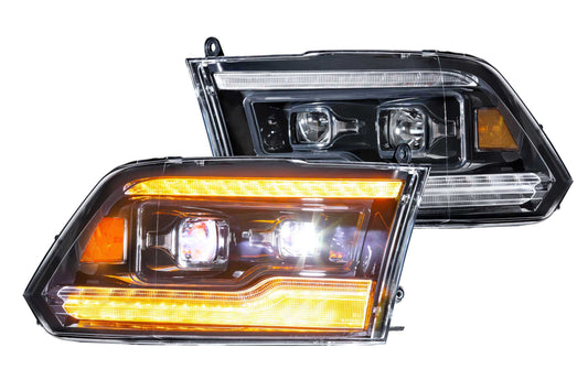 XB LED Headlights: Dodge Ram (09-18 / Amber DRL / Set) - Headlights (Image 1 of 6)