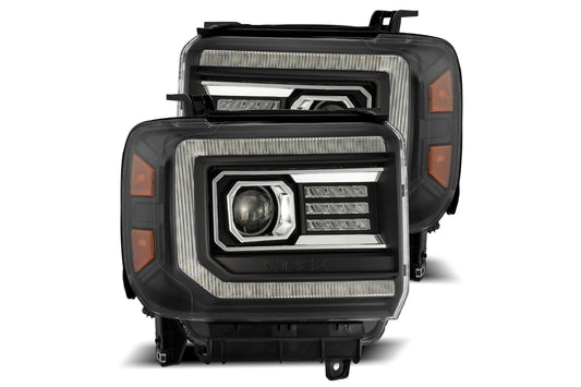Arex Luxx LED Headlights: GMC Sierra (14-18) - Black (Set) - Headlights (Image 1 of 5)