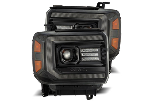 Arex Luxx LED Headlights: GMC Sierra (14-18) - Alpha-Black (Set) - Headlights (Image 1 of 5)