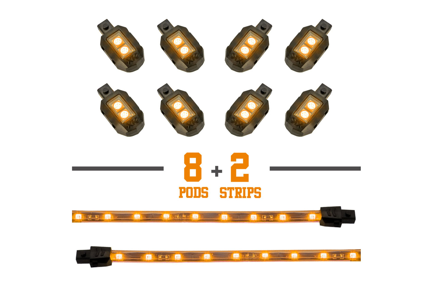 XKGlow Accent Light Kit: Light Blue / 8x Pods, 2x 8in Strips - LED Accessory (Image 1 of 6)