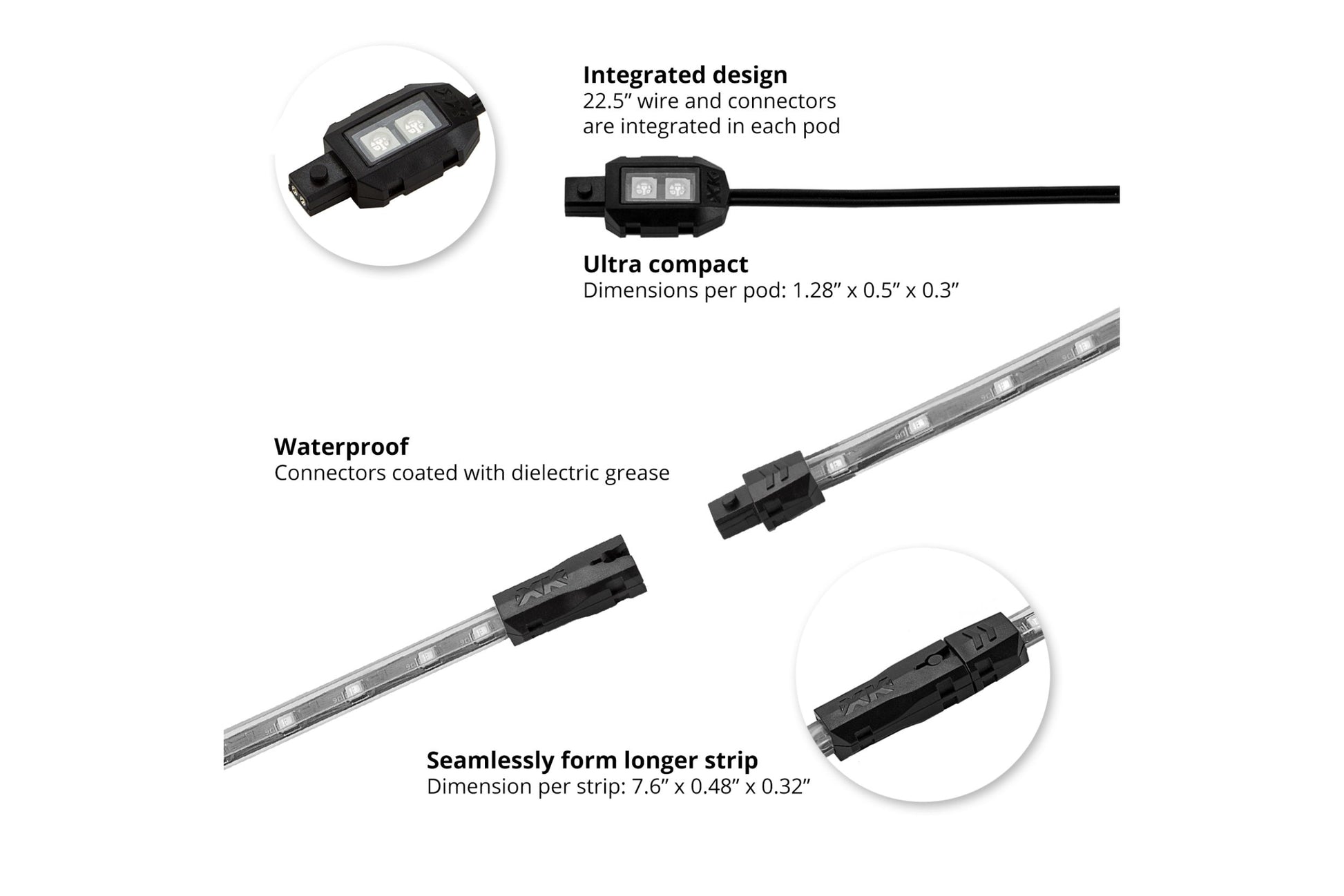 XKGlow Accent Light Kit: Light Blue / 8x Pods, 2x 8in Strips - LED Accessory (Image 4 of 6)
