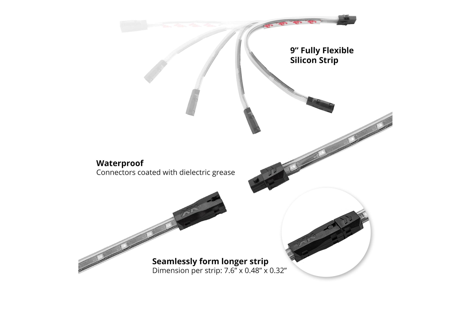 XKGlow Accent Light Kit: Light Blue / 8x Pods, 2x 8in Strips - LED Accessory (Image 5 of 6)