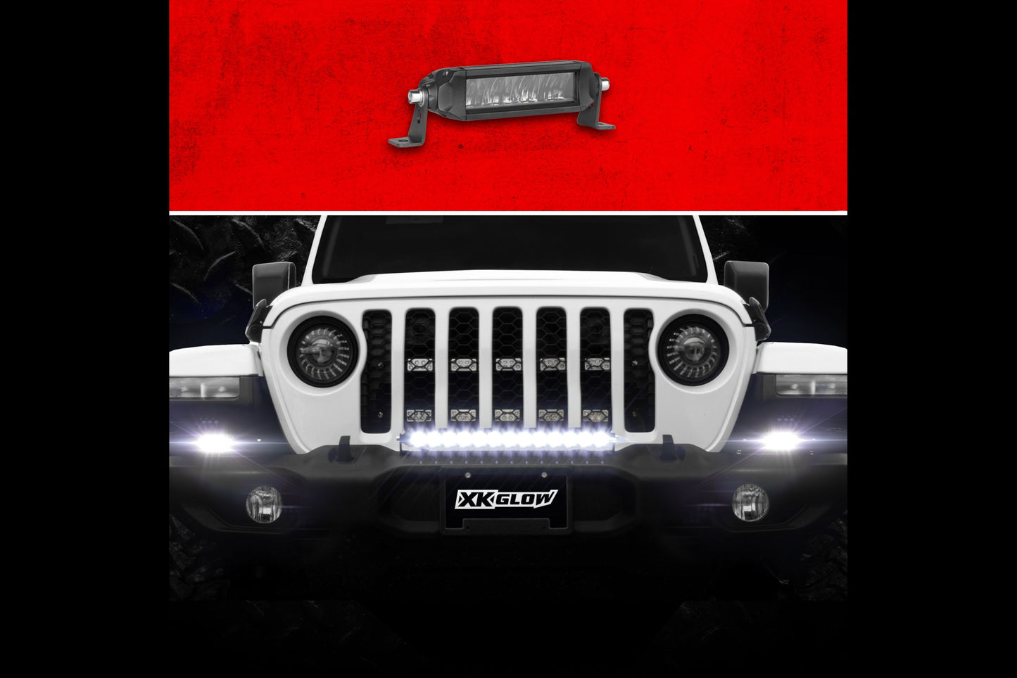 XKGlow Razor LED Light Bar Kit: 6in / Fog+Strobe - Off Road - Universal (Image 2 of 6)