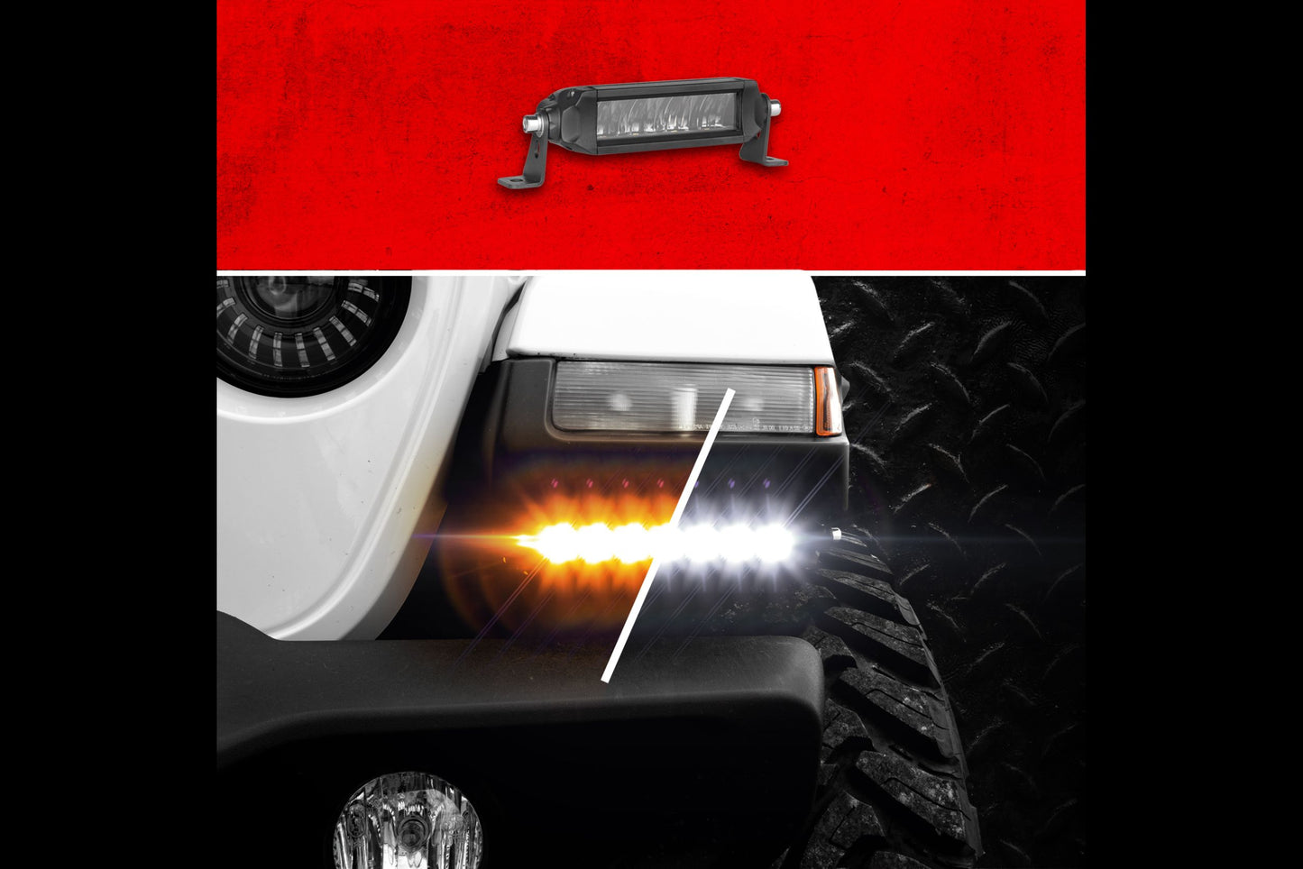 XKGlow Razor LED Light Bar Kit: 6in / Fog+Strobe - Off Road - Universal (Image 5 of 6)