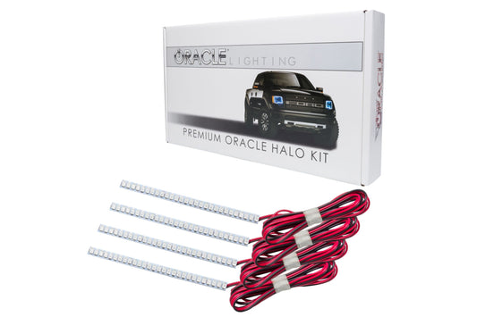 Oracle Concept LED Strips: 13-14 F150 w/ OEM HID (Red / Pair) - LED Halos/Strips