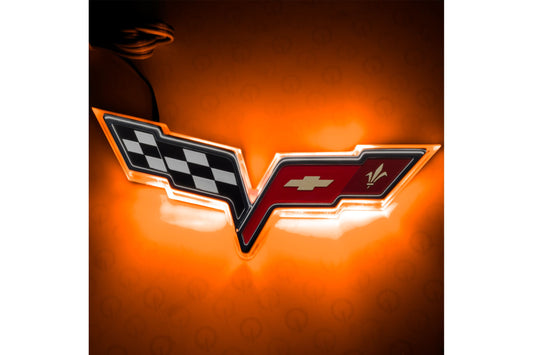 Oracle LED Emblem Kit: Chevrolet Corvette C6 (Amber) - LED Accessory (Image 1 of 5)