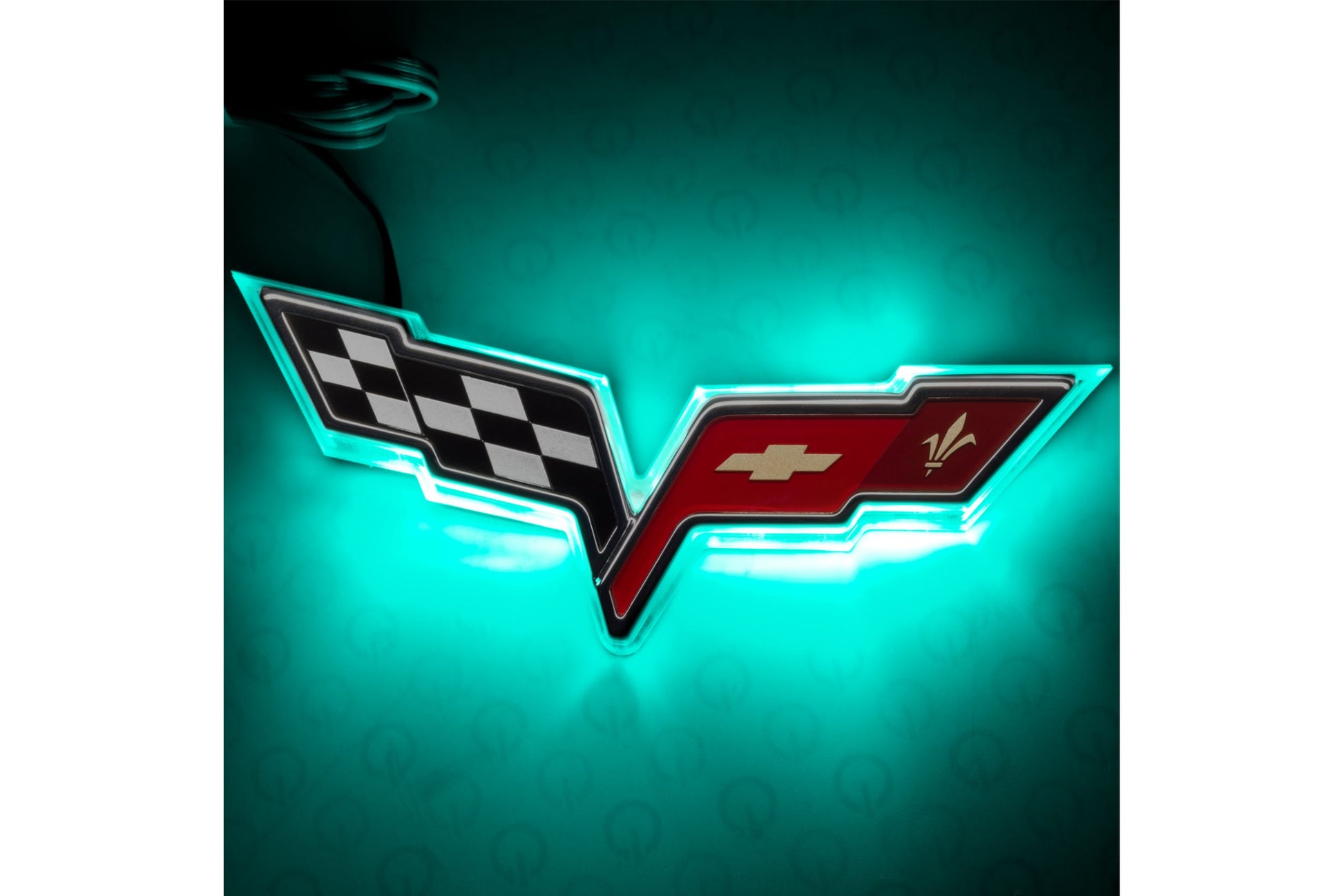 Oracle LED Emblem Kit: Chevrolet Corvette C6 (Aqua) - LED Accessory (Image 1 of 5)