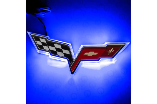Oracle LED Emblem Kit: Chevrolet Corvette C6 (Dual Intensity / Blue) - LED Accessory (Image 1 of 5)