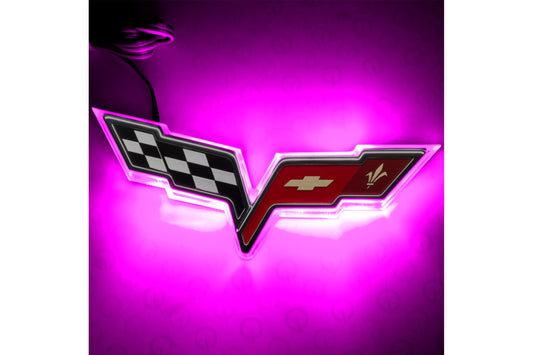 Oracle LED Emblem Kit: Chevrolet Corvette C6 (Dual Intensity / Pink) - LED Accessory (Image 1 of 5)