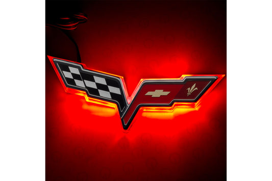 Oracle LED Emblem Kit: Chevrolet Corvette C6 (Dual Intensity / Red) - LED Accessory (Image 1 of 5)