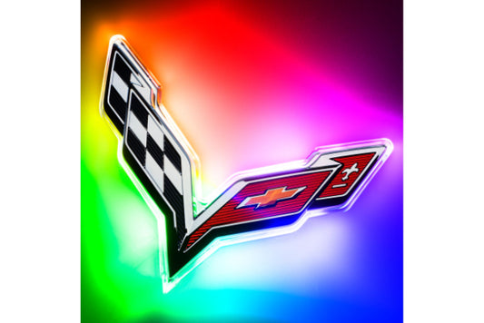 Oracle LED Emblem Kit: Corvette C7 (Rear / ColorShift RGB) - LED Accessory (Image 1 of 5)