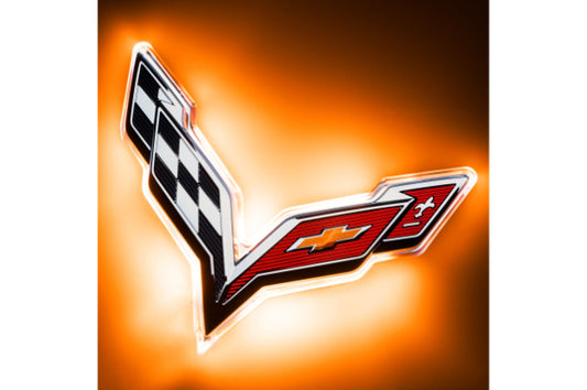Oracle LED Emblem Kit: Corvette C7 (Rear / Dual Intensity / Amber) - LED Accessory (Image 1 of 5)