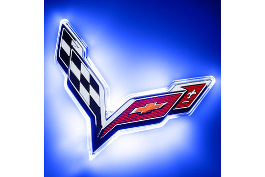 Oracle LED Emblem Kit: Corvette C7 (Rear / Dual Intensity / Blue) - LED Accessory (Image 1 of 5)