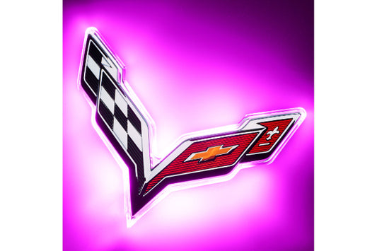 Oracle LED Emblem Kit: Corvette C7 (Rear / Dual Intensity / Pink) - LED Accessory (Image 1 of 5)