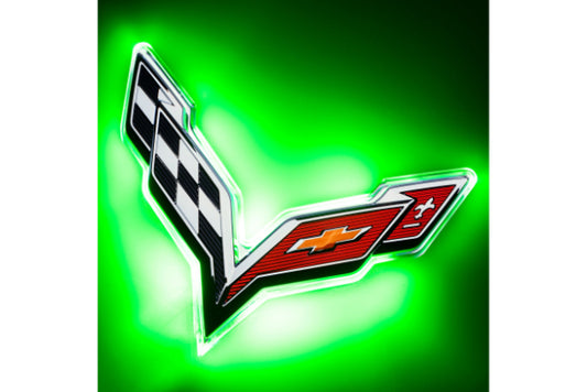 Oracle LED Emblem Kit: Corvette C7 (Rear / Green) - LED Accessory (Image 1 of 5)