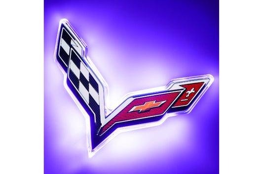 Oracle LED Emblem Kit: Corvette C7 (Rear / UV/Purple) - LED Accessory (Image 1 of 5)