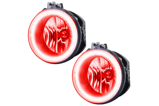 Oracle LED Halo Fogs: 08-10 Dodge Challenger w/ OEM HID (Red SMD Single Color) - Fog Lights
