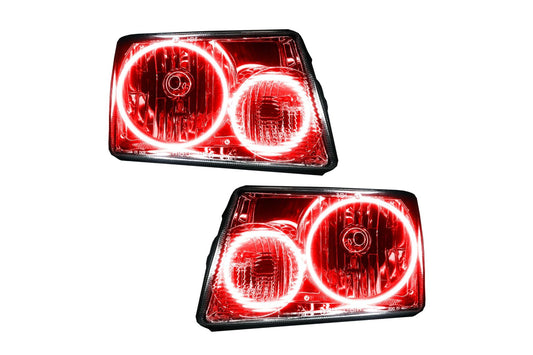 Oracle LED Halo Headlights: 01-11 Ford Ranger (Red SMD Single Color) - Headlights