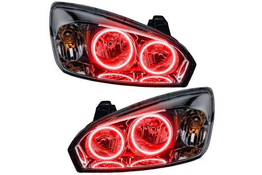Oracle LED Halo Headlights: 04-07 Chevrolet Malibu (Red SMD Single Color) - Headlights