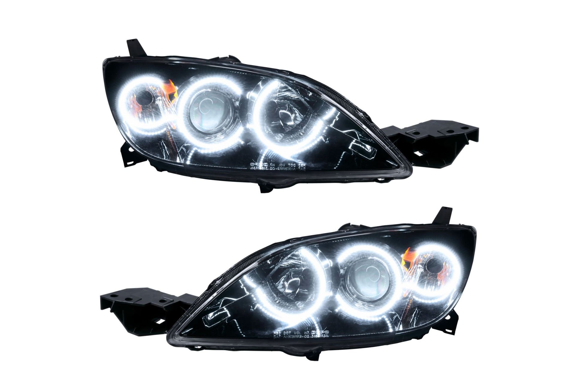 Oracle LED Halo Headlights: 04-09 Mazda 3 Hatch w/o OEM HID (White SMD Single Color) - Headlights