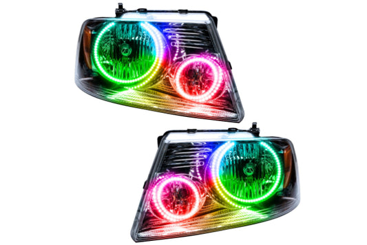 Oracle LED Halo Headlights: 05-08 Ford F-150 (ColorShift RGB / BC1 Controller) - Headlights (Image 1 of 5)
