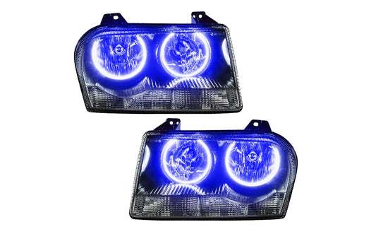 Oracle LED Halo Headlights: 05-10 Chrysler 300 V6 (Blue SMD Single Color) - Headlights
