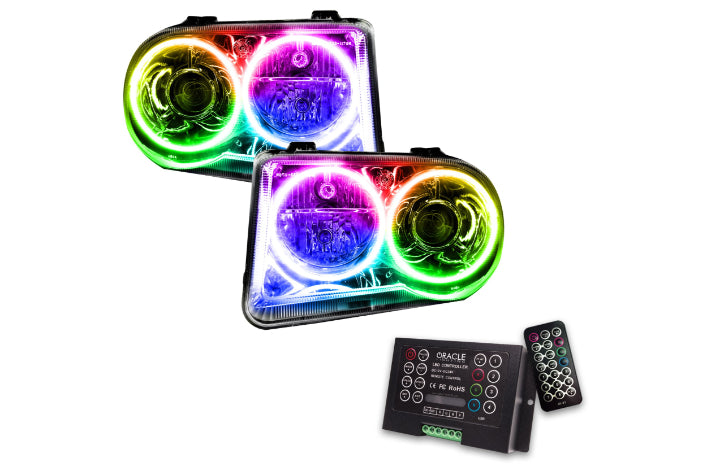 Oracle LED Halo Headlights: 05-10 Chrysler 300C w/ OEM HID (ColorShift RGB / 2.0 Controller) - Headlights (Image 1 of 5)