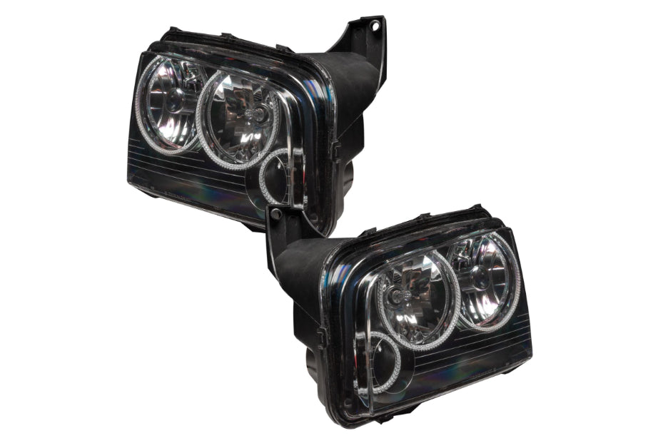 Oracle LED Halo Headlights: 05-10 Dodge Charger w/o OEM HID (Triple Halo / White SMD Single Color) - Headlights (Image 3 of 5)