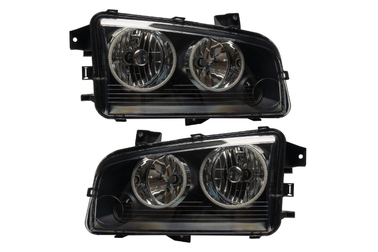 Oracle LED Halo Headlights: 05-10 Dodge Charger w/o OEM HID (UV/Purple SMD Single Color) - Headlights (Image 2 of 5)