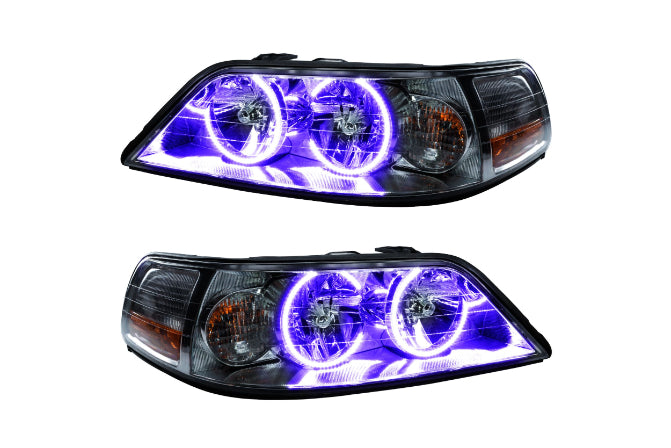 Oracle LED Halo Headlights: 05-11 Lincoln Town Car w/o OEM HID (UV/Purple SMD Single Color) - Headlights (Image 1 of 5)